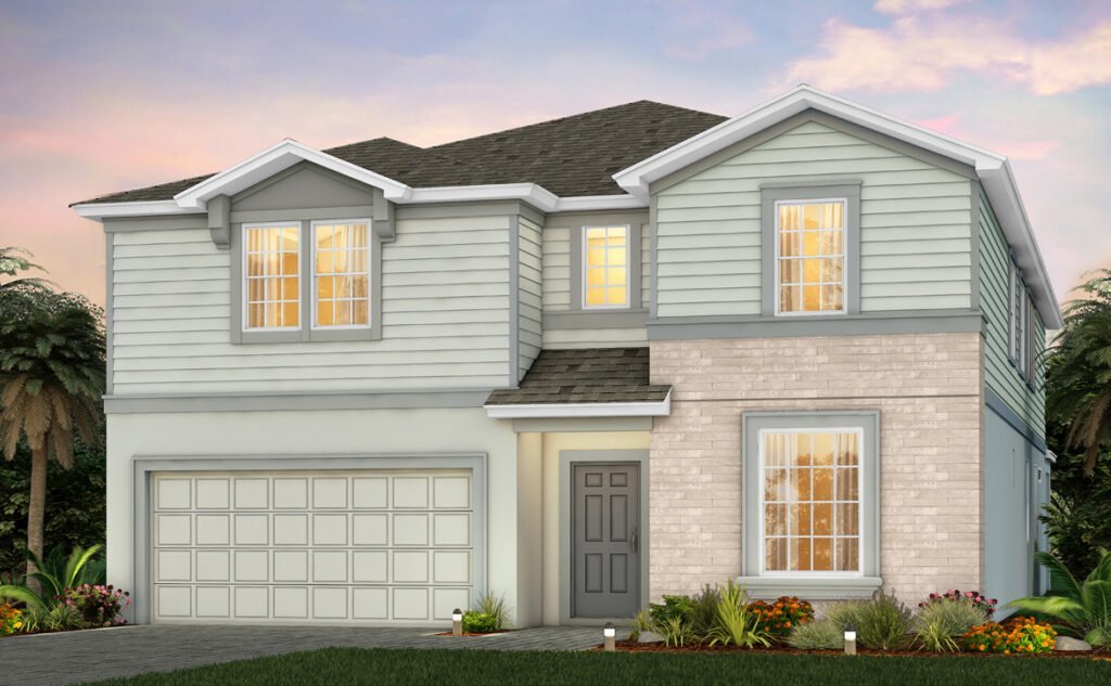 Elevação da casa modelo Clearwater Grand no Windsor Cay Resort