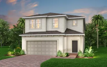 Elevação da casa modelo Hideaway no Windsor Cay Resort
